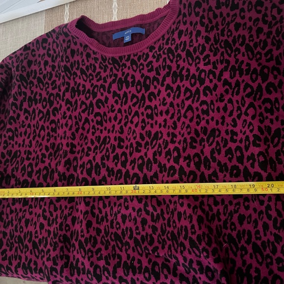 Apt 9. - neon fuchsia leopard cozy sweater - Picture 8 of 10